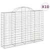 vidaXL kaarekujulised gabioonkorvid 10 tk, 200x30x140/160 cm, raud