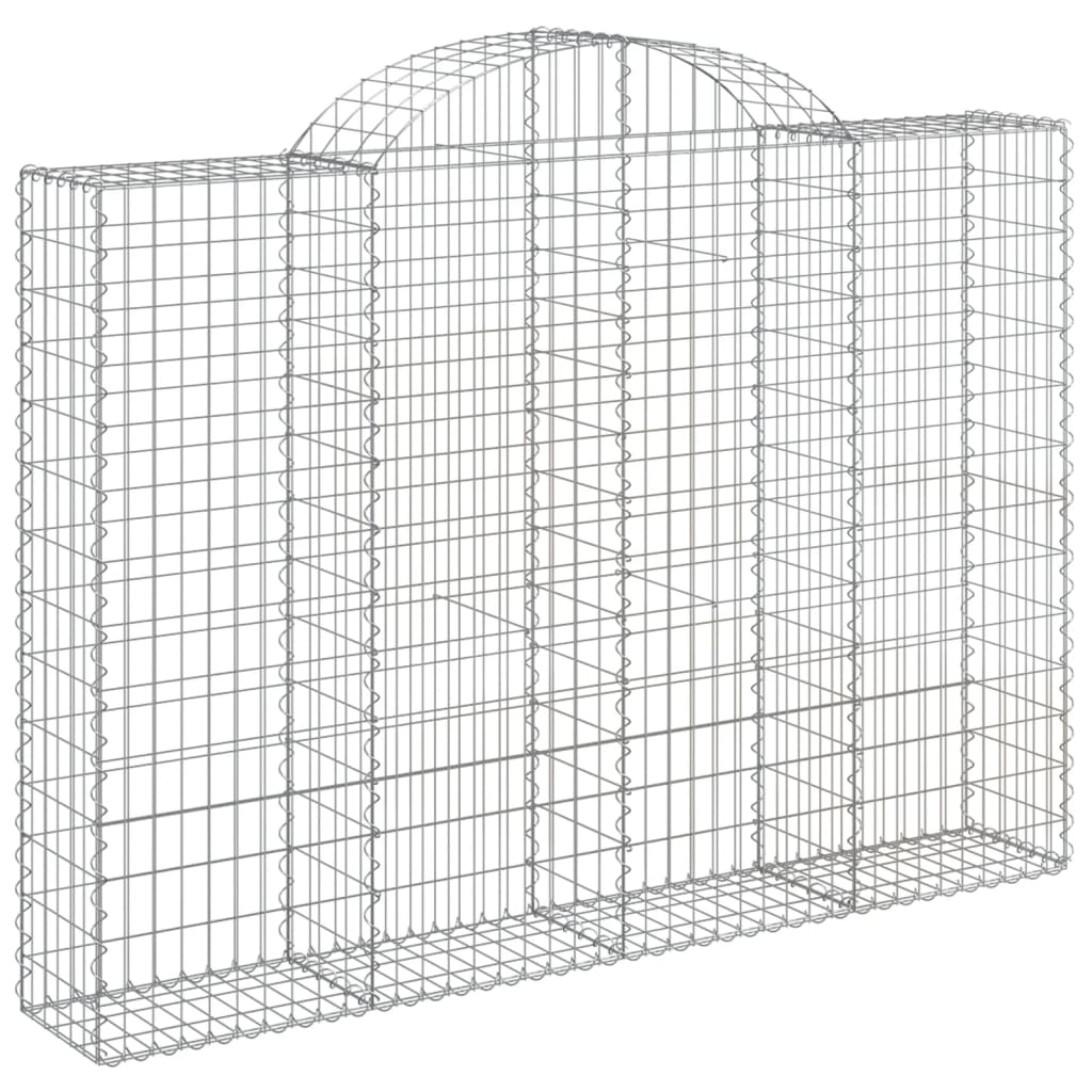 vidaXL Schanskorven 14 st gewelfd 200x30x140/160 cm ijzer afbeelding