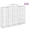 vidaXL kaarekujulised gabioonkorvid 18 tk, 200x30x140/160 cm, raud