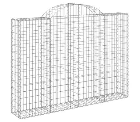 vidaXL Coșuri gabion arcuite 25 buc, 200x30x140/160cm, fier galvanizat