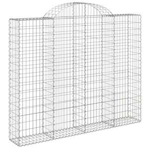 vidaXL Συρματοκιβώτια Τοξωτά 9 τεμ. 200x30x160/180 εκ. Γαλβαν. Ατσάλι