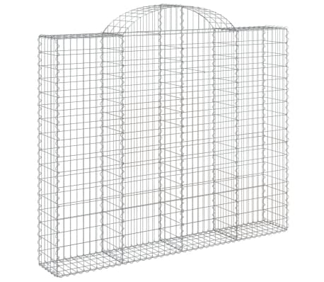 vidaXL I&scaron;lenkti gabiono krep&scaron;iai, 10vnt., 200x30x160/180cm, geležis