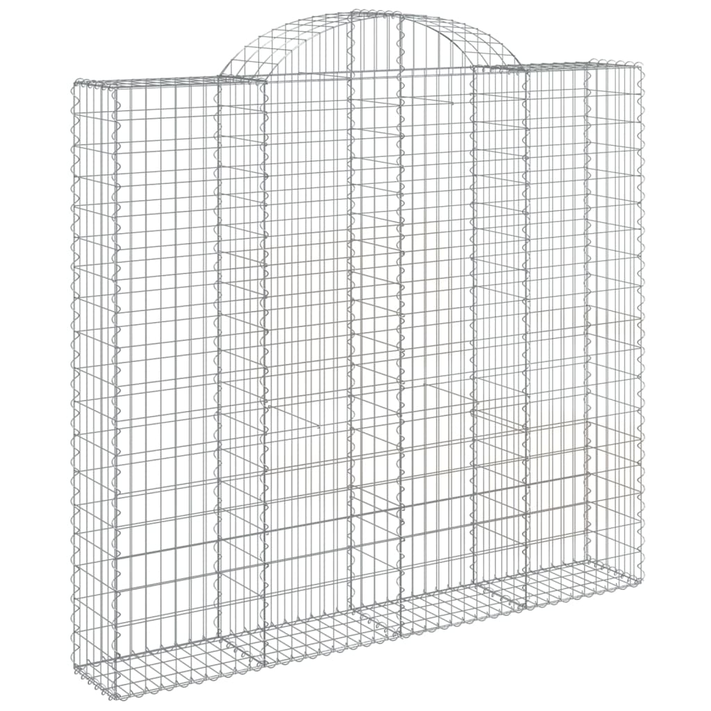 vidaXL Schanskorven 3 st gewelfd 200x30x180/200 cm ijzer afbeelding