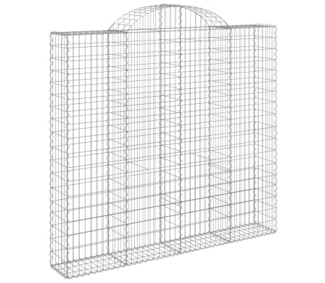 vidaXL Išlenkti gabiono krepšiai, 6vnt., 200x30x180/200cm, geležis