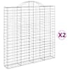 vidaXL kaarekujulised gabioonkorvid 2 tk, 200x30x200/220 cm, raud