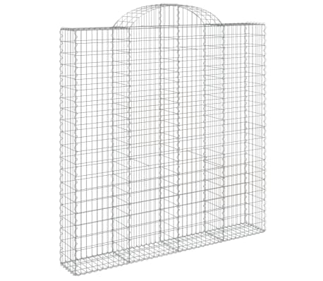 vidaXL Coșuri gabion arcuite 3 buc. 200x30x200/220 cm fier galvanizat