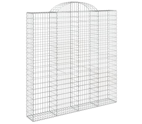 vidaXL Συρματοκιβώτια Τοξωτά 4 τεμ. 200x30x200/220 εκ. Γαλβαν. Ατσάλι