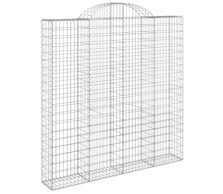 vidaXL Συρματοκιβώτια Τοξωτά 8 τεμ. 200x30x200/220 εκ. Γαλβαν. Ατσάλι