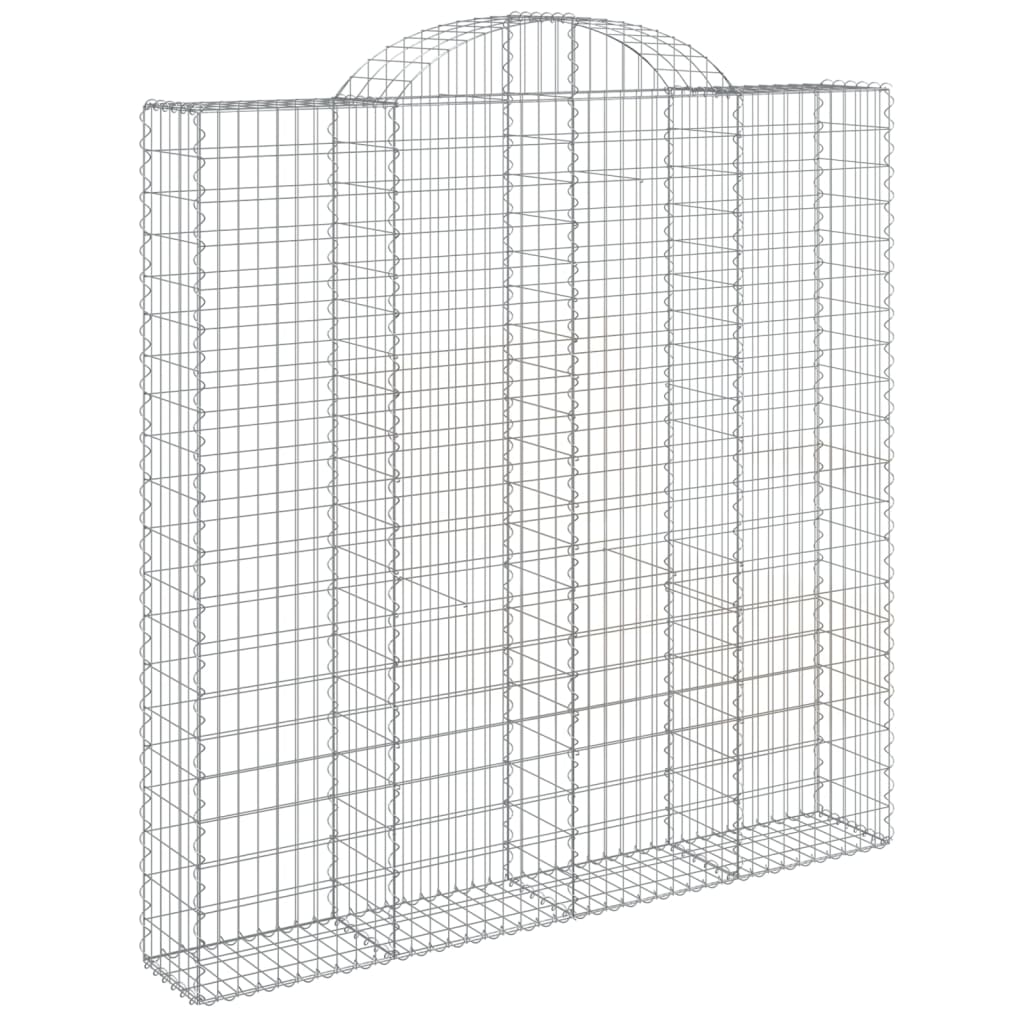 Obokane gabion košare 14kosov 200x30x200/220cm pocinkano železo