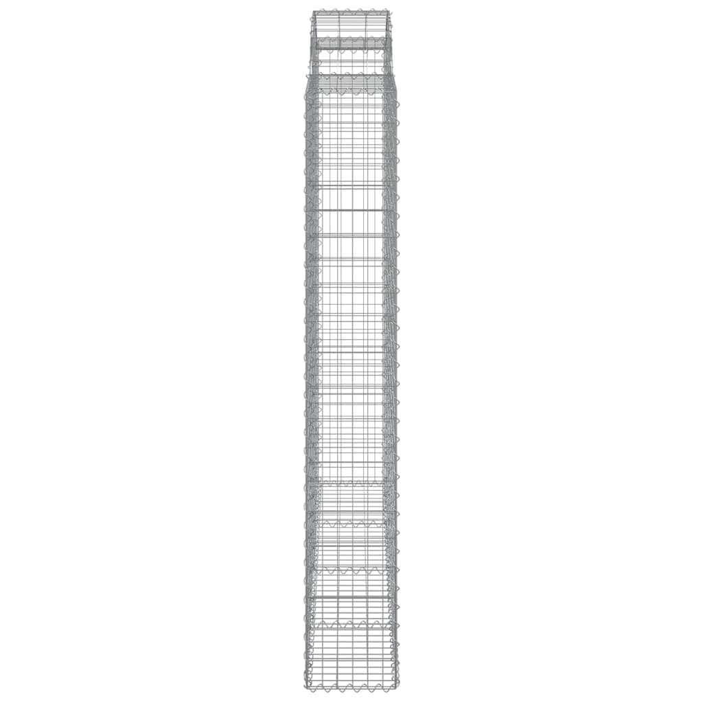 Obokane gabion košare 14kosov 200x30x200/220cm pocinkano železo