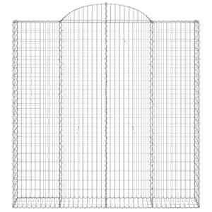 Klenuté gabionové koše 14ks 200x30x200/220cm pozinkované železo - obrázek 4