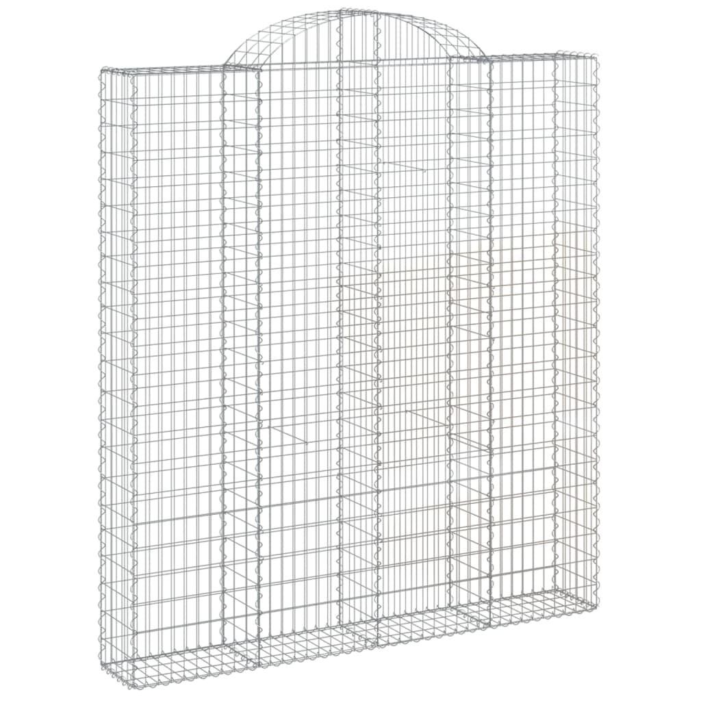 Coșuri gabion arcuite, 2 buc 200x30x220/240cm, fier galvanizat