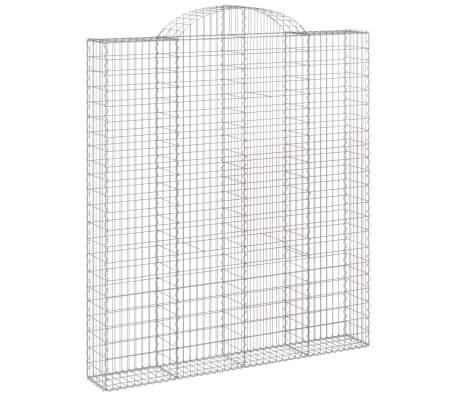 vidaXL Coșuri gabion arcuite, 14 buc 200x30x220/240cm, fier galvanizat