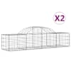 vidaXL kaarekujulised gabioonkorvid 2 tk, 200x50x40/60 cm, raud