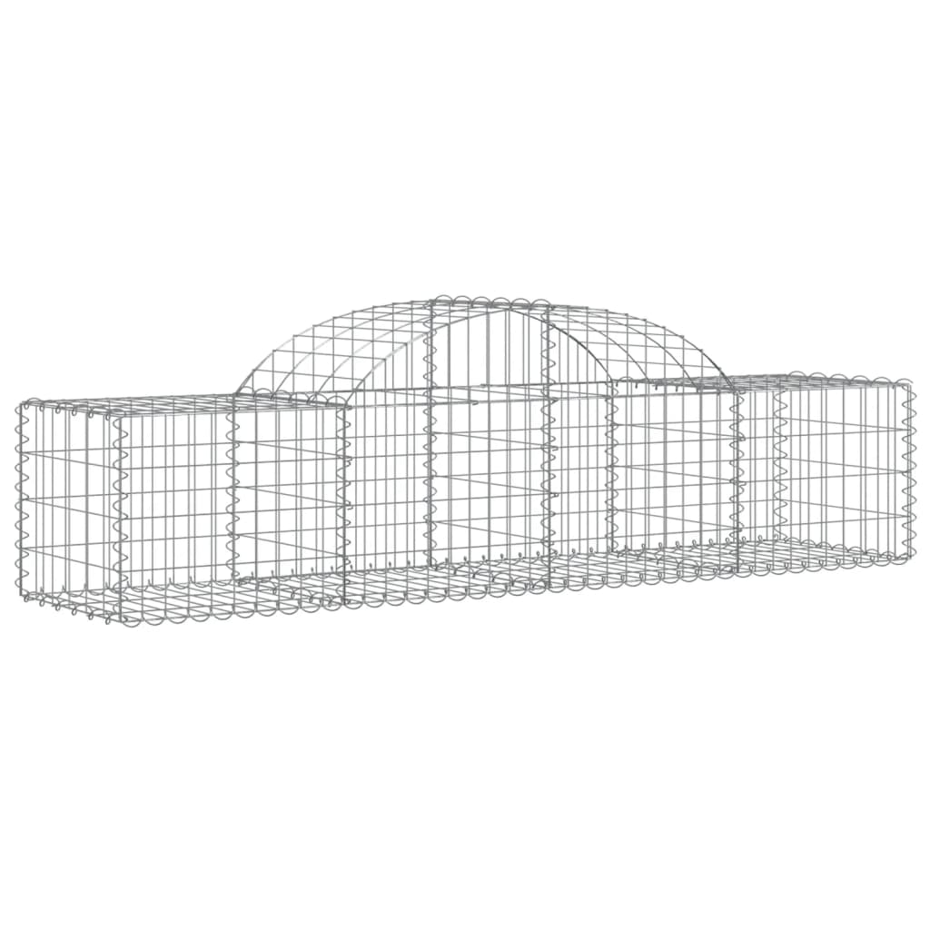 vidaXL Oblúkové gabionové koše 2 ks 200x50x40/60 cm pozinkované železo