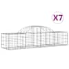 vidaXL kaarekujulised gabioonkorvid 7 tk, 200x50x40/60 cm, raud