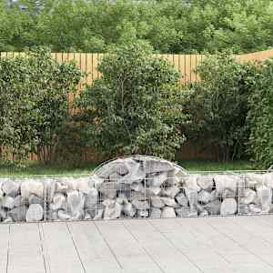 Obokane gabion košare 10 kosov 200x50x40/60 cm pocinkano železo