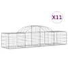 vidaXL kaarekujulised gabioonkorvid 11 tk, 200x50x40/60 cm, raud