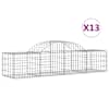 vidaXL kaarekujulised gabioonkorvid 13 tk, 200x50x40/60 cm, raud