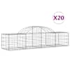 vidaXL kaarekujulised gabioonkorvid 20 tk, 200x50x40/60 cm, raud