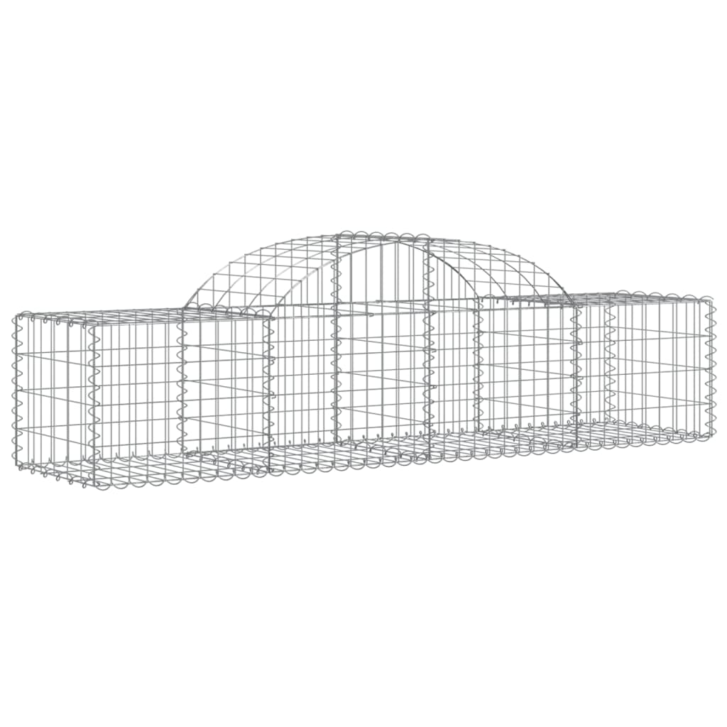 vidaXL Schanskorven 20 st gewelfd 200x50x40/60 cm ijzer afbeelding