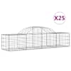 vidaXL kaarekujulised gabioonkorvid 25 tk, 200x50x40/60 cm, raud