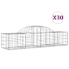 vidaXL kaarekujulised gabioonkorvid 30 tk, 200x50x40/60 cm, raud