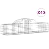 vidaXL kaarekujulised gabioonkorvid 40 tk, 200x50x40/60 cm, raud