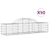 vidaXL kaarekujulised gabioonkorvid 50 tk, 200x50x40/60 cm, raud
