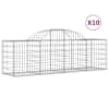 vidaXL kaarekujulised gabioonkorvid 10 tk, 200x50x60/80 cm, raud