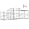 vidaXL kaarekujulised gabioonkorvid 11 tk, 200x50x60/80 cm, raud
