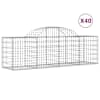 vidaXL kaarekujulised gabioonkorvid 40 tk, 200x50x60/80 cm, raud