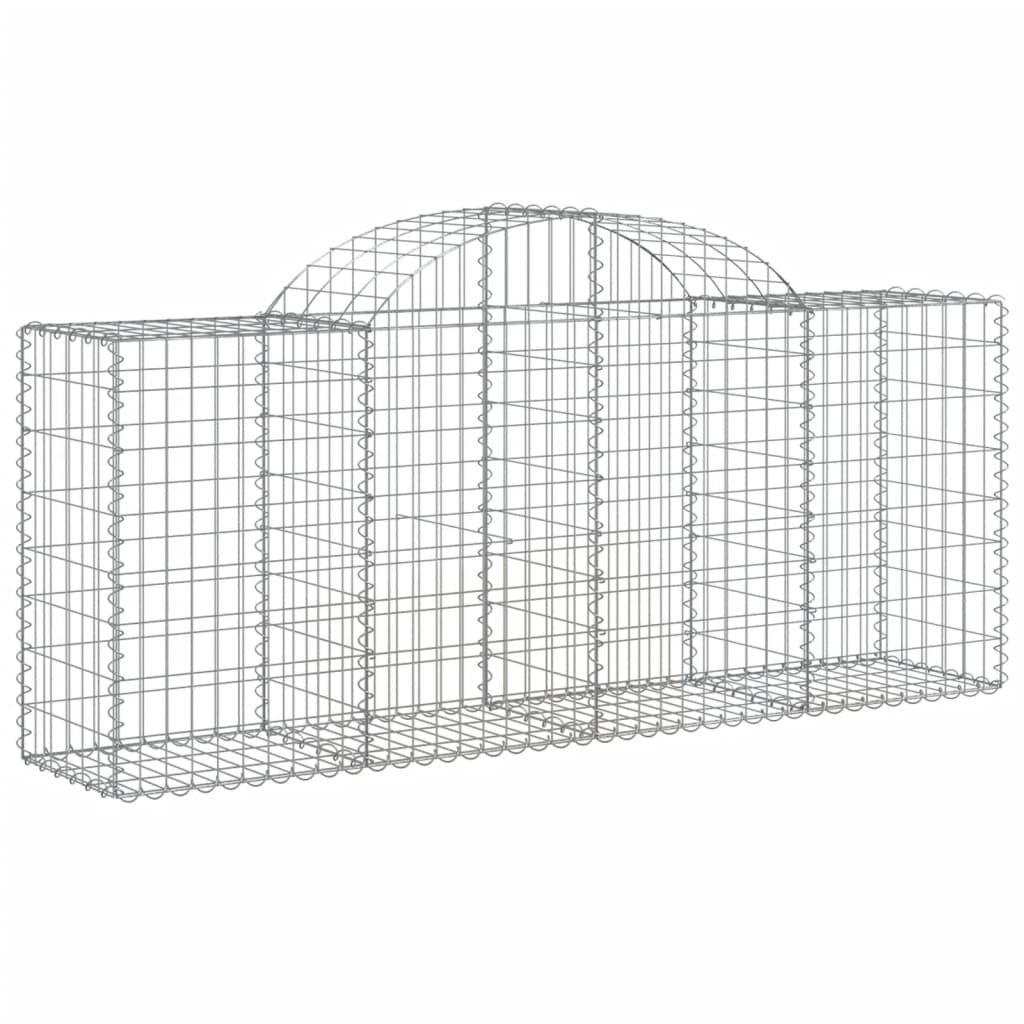 3 db íves horganyzott vas gabion kosár 200x50x80/100 cm