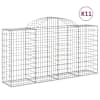 vidaXL kaarekujulised gabioonkorvid 11 tk, 200x50x100/120 cm, raud