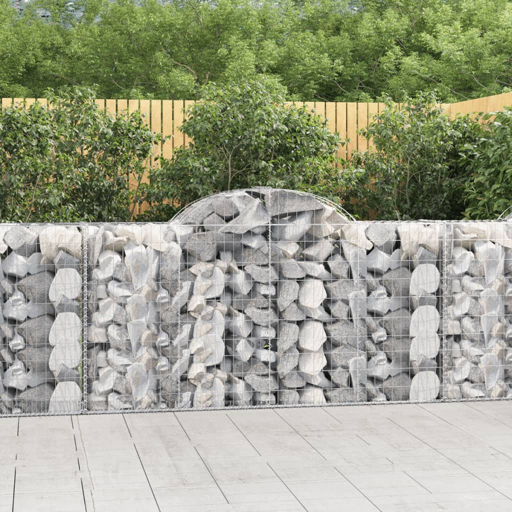 vidaXL Coșuri gabion arcuite 50 buc, 200x50x100/120 cm fier galvanizat