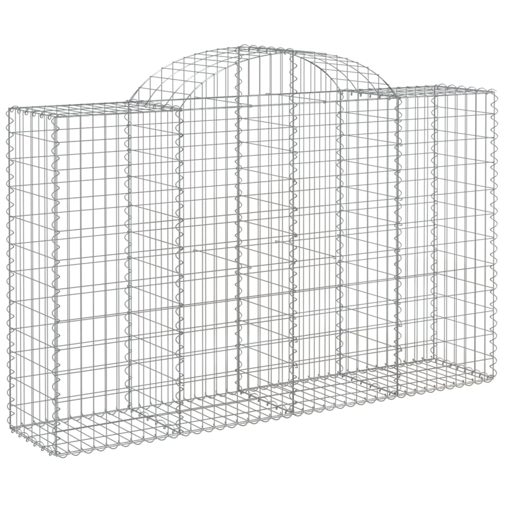 vidaXL Kaarevat kivikorit 2 kpl 200x50x120/140 cm galvanoitu rauta