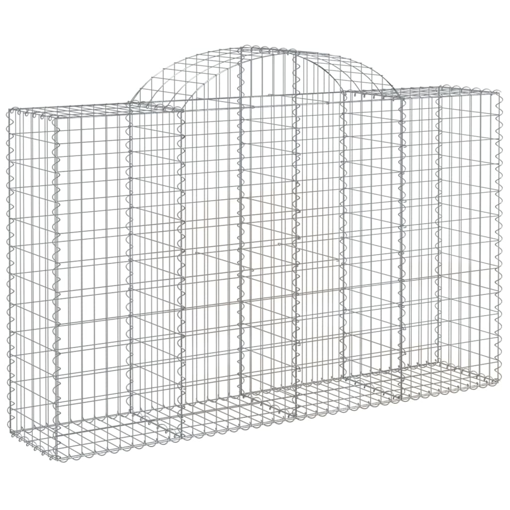 vidaXL Schanskorven 30 st gewelfd 200x50x120/140 cm ijzer afbeelding