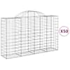 vidaXL kaarekujulised gabioonkorvid 50 tk, 200x50x120/140 cm, raud
