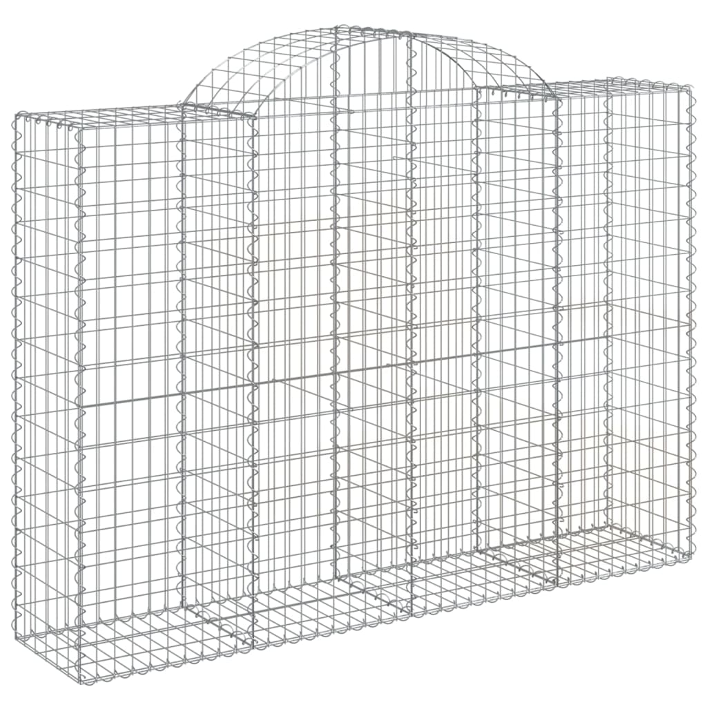 vidaXL Oblúkové gabionové koše 2 ks 200x50x140/160 cm pozink. železo
