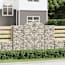  vidaXL 4 db íves horganyzott vas gabion kosár 200x50x140/160 cm termék 2. képe