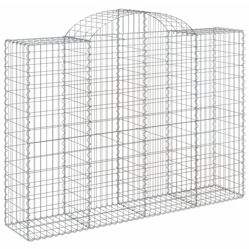 vidaXL Schanskorven 6 st gewelfd 200x50x140/160 cm ijzer afbeelding