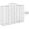 vidaXL kaarekujulised gabioonkorvid 13 tk, 200x50x140/160 cm, raud