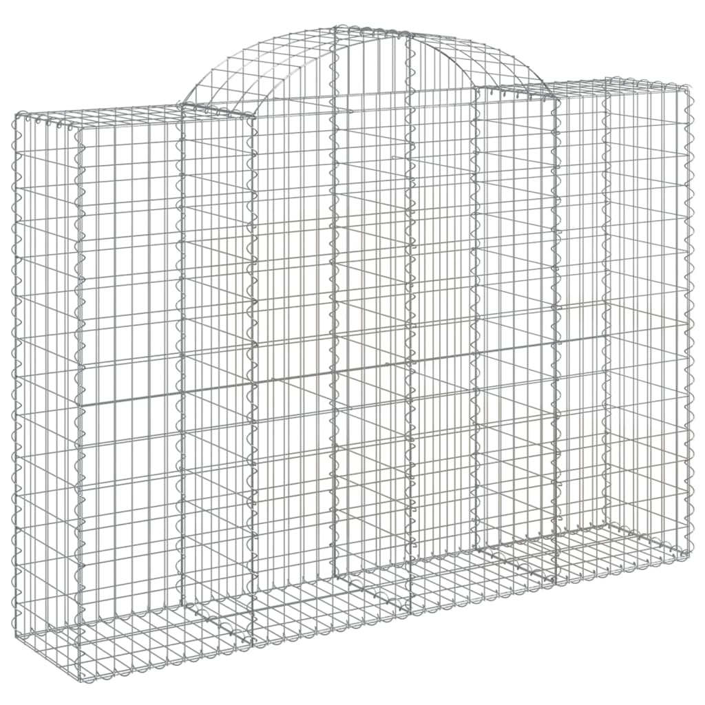 vidaXL Schanskorven 13 st gewelfd 200x50x140/160 cm ijzer afbeelding