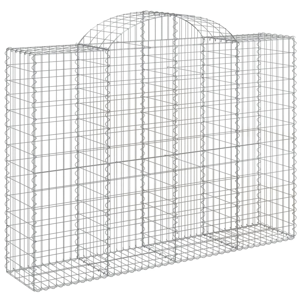 vidaXL Schanskorven 14 st gewelfd 200x50x140/160 cm ijzer afbeelding