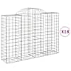 vidaXL kaarekujulised gabioonkorvid 18 tk, 200x50x140/160 cm, raud