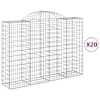 vidaXL kaarekujulised gabioonkorvid 20 tk, 200x50x140/160 cm, raud