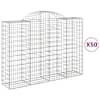 vidaXL kaarekujulised gabioonkorvid 50 tk, 200x50x140/160 cm, raud