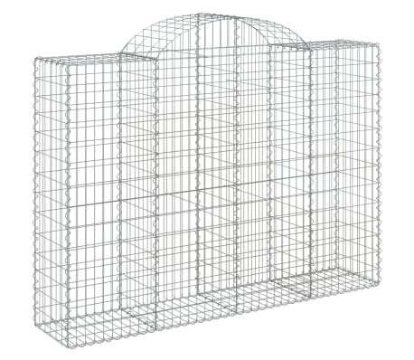 vidaXL Paniers &agrave; gabions arqu&eacute;s 50 pcs 200x50x140/160 cm Fer galvanis&eacute;