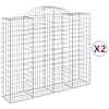 vidaXL kaarekujulised gabioonkorvid 2 tk, 200x50x160/180 cm, raud
