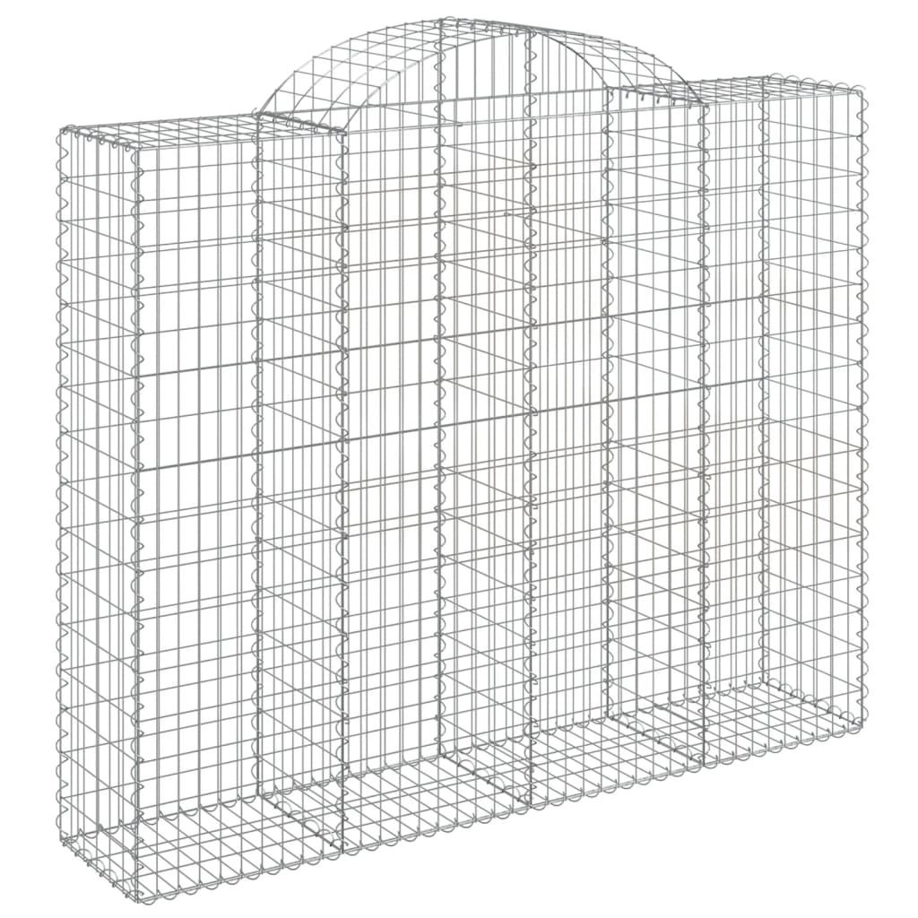 vidaXL Schanskorven 10 st gewelfd 200x50x160/180 cm ijzer afbeelding
